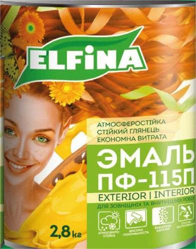 Емаль алкідна ПФ-115П, глянсова, світло-зелена, 2,8кг , ТМ ELFINA